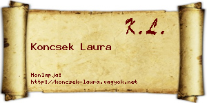 Koncsek Laura névjegykártya